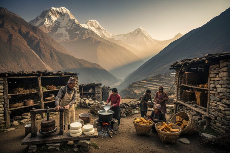 Mountain community in Nepal