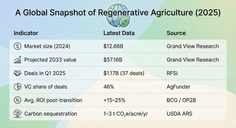 Market data for regenerative organic agriculture graphic
