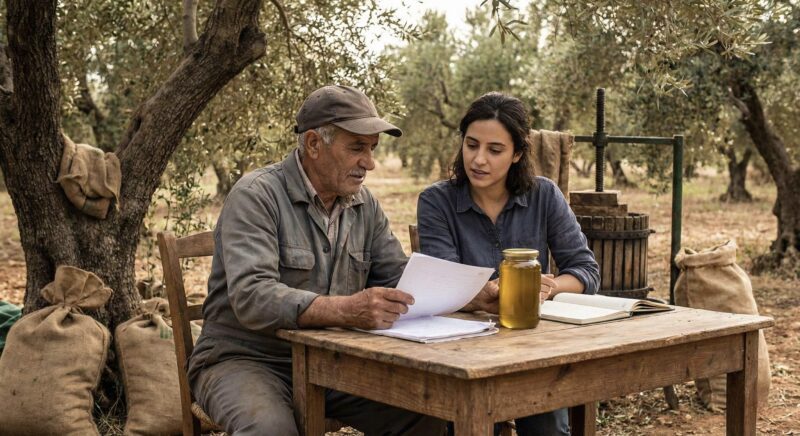 a small family-run olive oil operation in rural Tunisia.