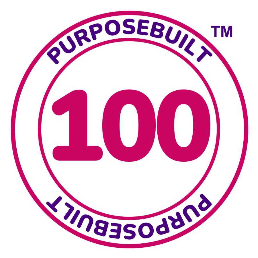 PurposeBuilt100 Badge Logo