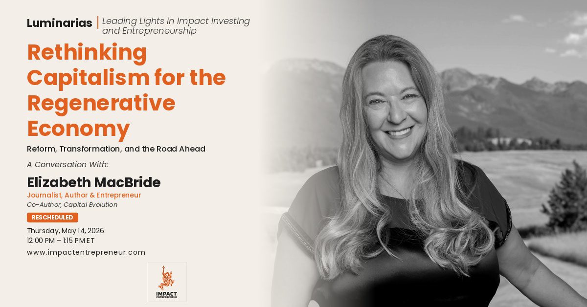 Elizabeth MacBride webinar rescheduled poster