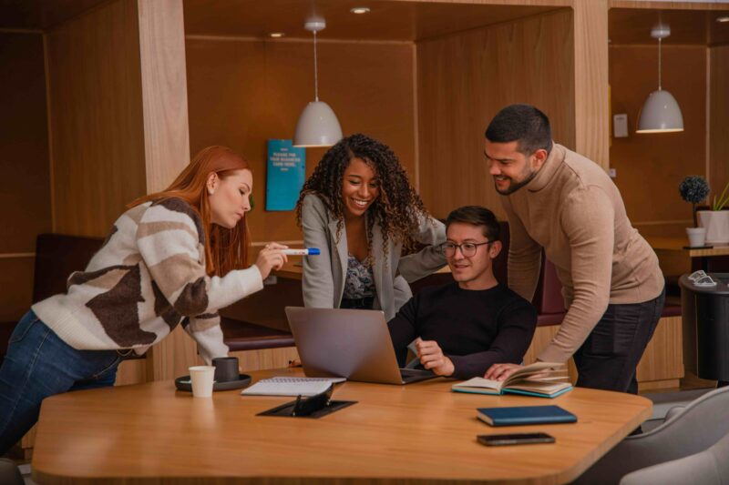 collaborative office meeting