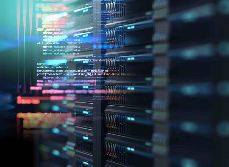 Data center with AI writing