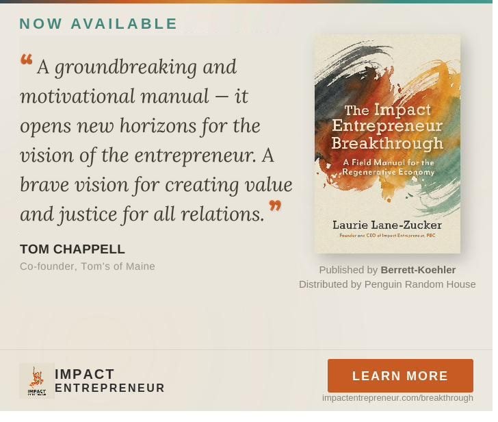 The Impact Entrepreneur Breakthrough by Laurie Lane-Zucker, now available