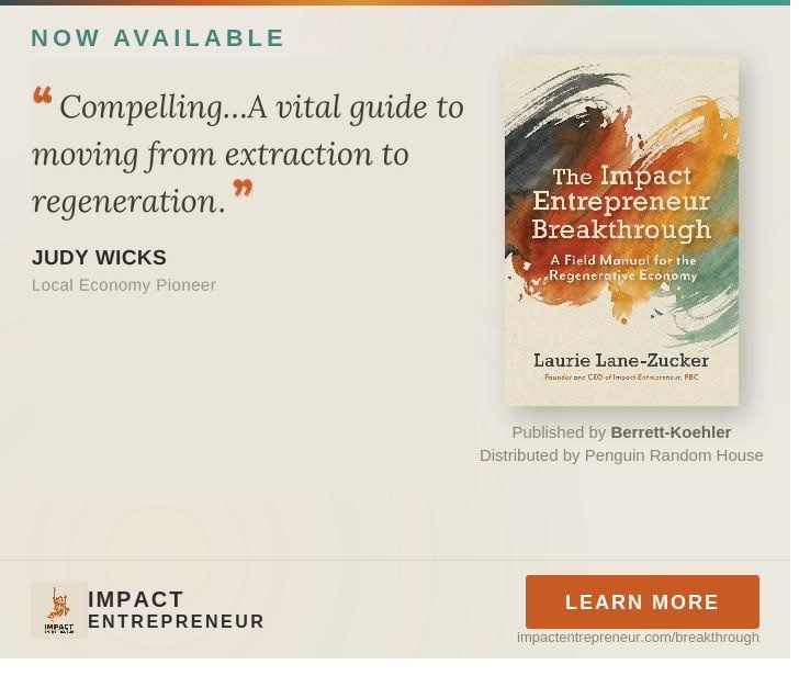 The Impact Entrepreneur Breakthrough by Laurie Lane-Zucker, now available