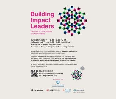Investors Circle Invites Students to Building Impact Leaders