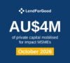 LendForGood Passes A$4 Million in Loans to Impact-Focused Firms