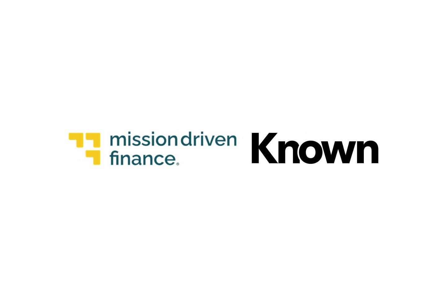 The Mission Driven Finance and Known logos, side by side